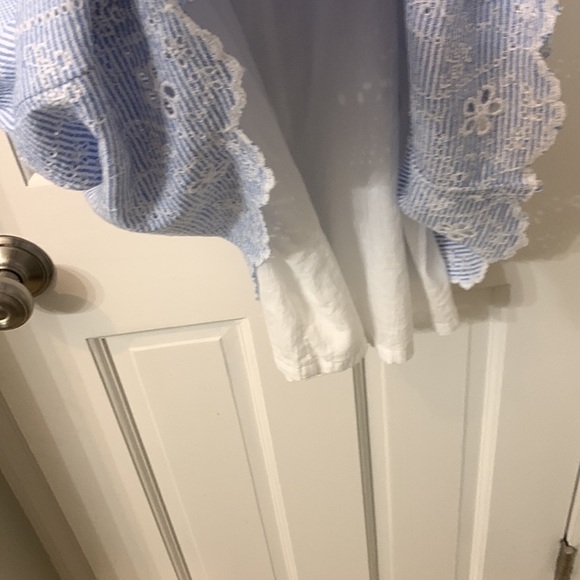 Adorable Lined Linen shift dress with Eyelet details Medium EUC - Picture 5 of 8